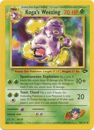 Koga's Weezing 50/132-Kantocards