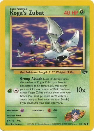 Koga's Zubat 83/132-Kantocards