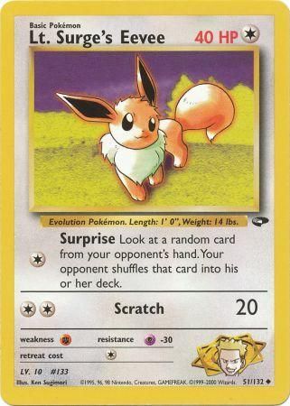 Lt. Surge's Eevee 51/132-Kantocards