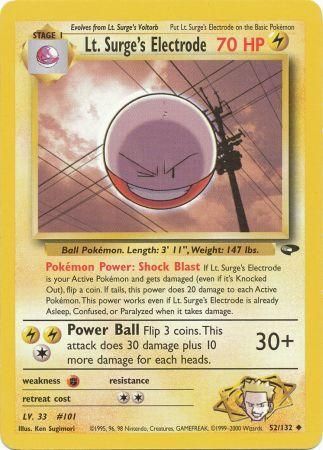 Lt. Surge's Electrode 52/132-Kantocards