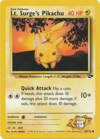 Lt. Surge's Pikachu 84/132-Kantocards