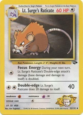Lt. Surge's Raticate 53/132-Kantocards