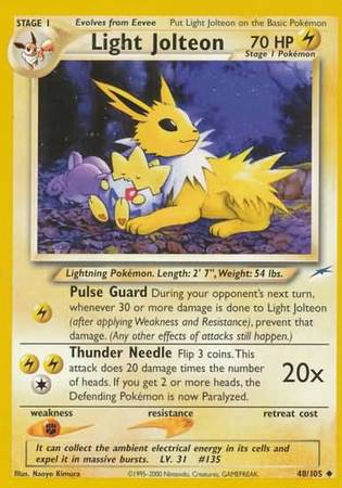 Light Jolteon 48/105-Kantocards