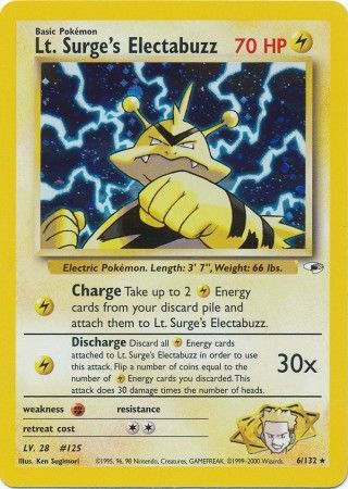 Lt. Surge's Electabuzz 6/132-Kantocards