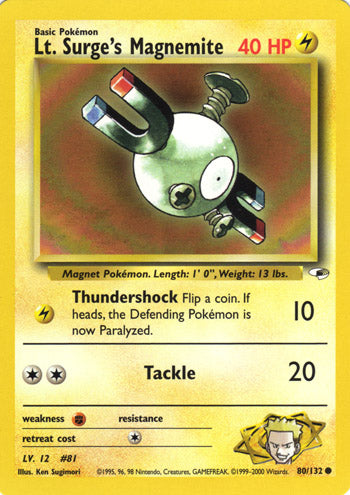 Lt. Surge's Magnemite 80/132-Kantocards