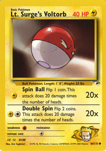 Lt. Surge's Voltorb 84/132-Kantocards