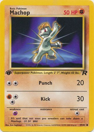 Machop 59/82 - 1st Edition-Kantocards