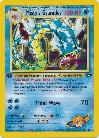 Misty's Gyarados 13/132 - 1st Edition-Kantocards