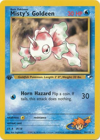 Misty's Goldeen 30/132 - 1ST EDITION-Kantocards