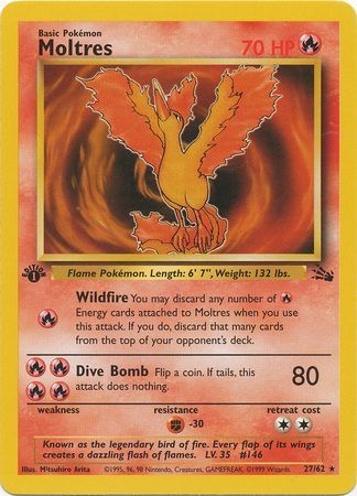 Moltres 27/62 - 1st Edition-Kantocards