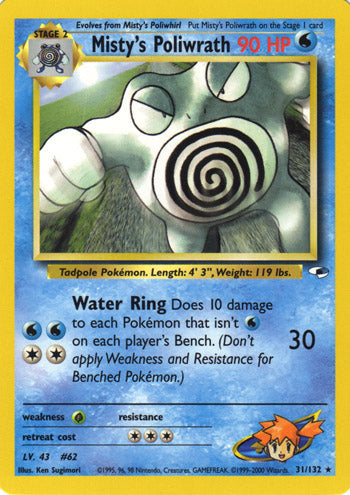 Misty's Poliwrath 31/132-Kantocards