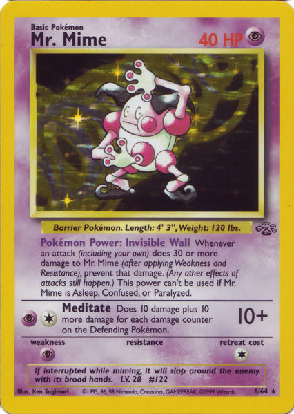 Mr. Mime 6/64 - Holo-Kantocards