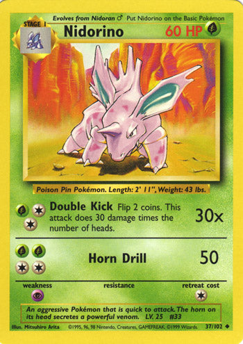 Nidorino 37/102-Kantocards