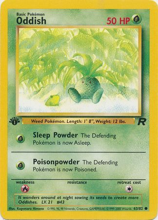 Oddish 63/82 - 1st Edition-Kantocards