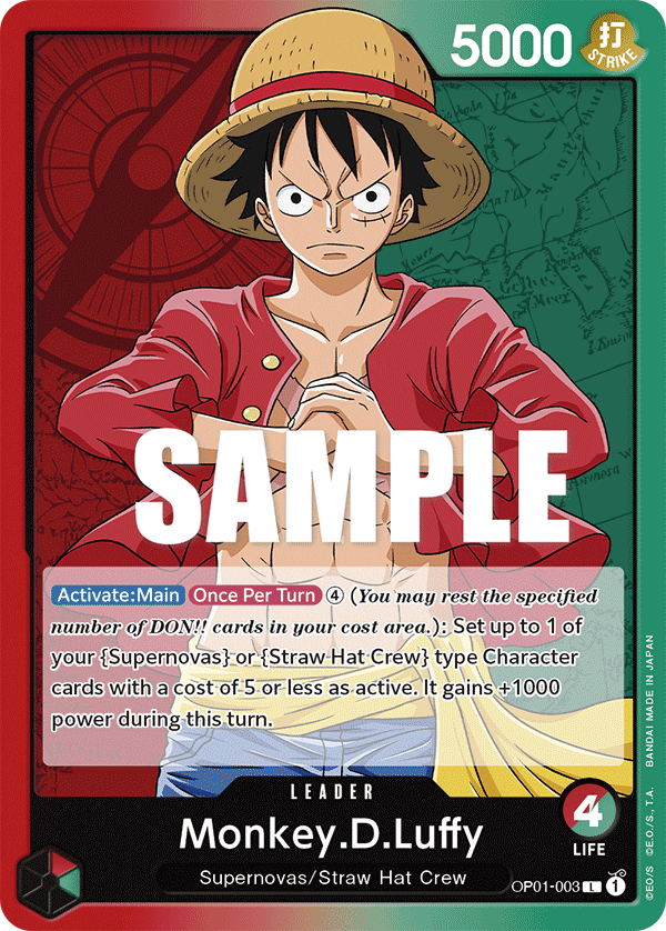 Monkey D. Luffy OP-01-003-Kantocards