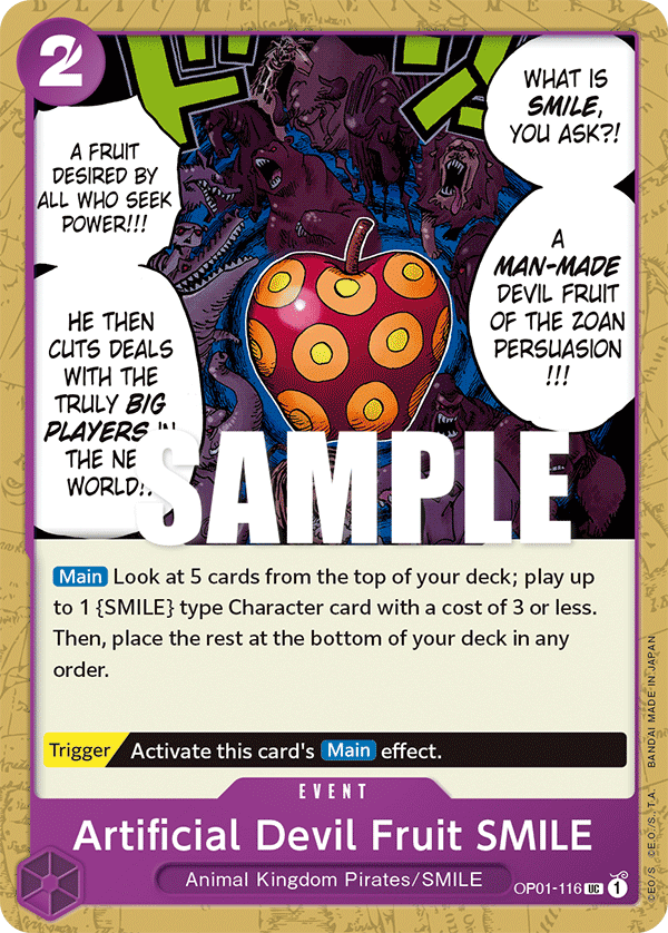 Artificial Devil Fruit Smile OP-01-116-Kantocards