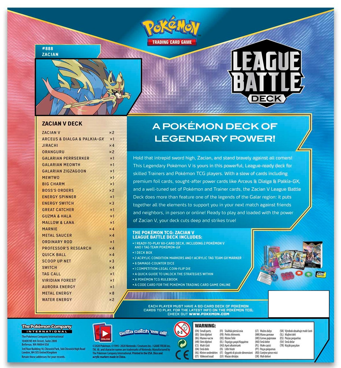League Battle Deck Zacian V-Kantocards