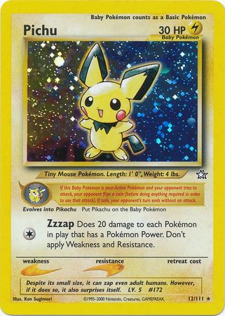 Pichu 12/111 - Holo-Kantocards