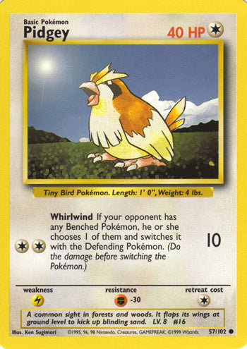 Pidgey 57/102-Kantocards