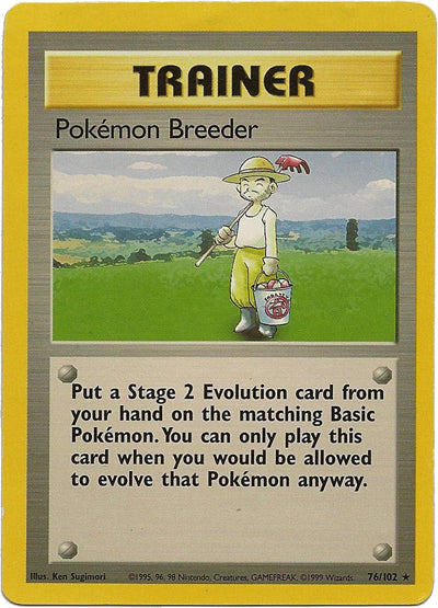 Pokemon Breeder 76/102-Kantocards