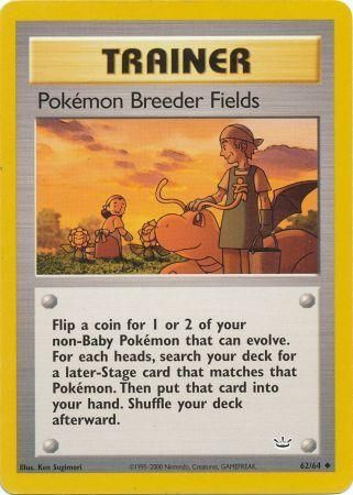 Pokemon Breeder Fields 62/64-Kantocards