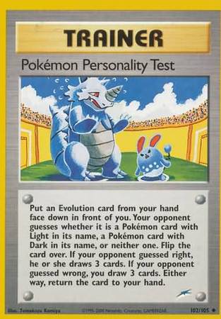 Pokemon Personality Test 102/105-Kantocards