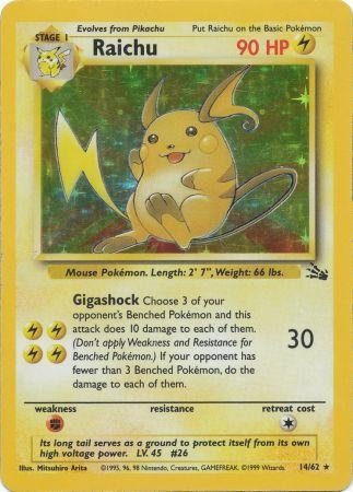 Raichu 14/62 - Holo-Kantocards