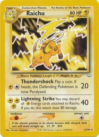 Raichu 21/64-Kantocards