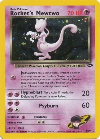 Rocket's Mewtwo 14/132 - Holo-Kantocards