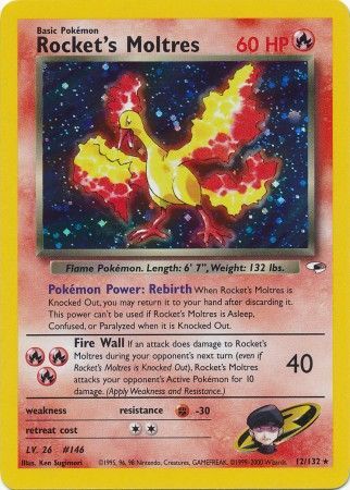 Rocket's Moltres 12/132-Kantocards
