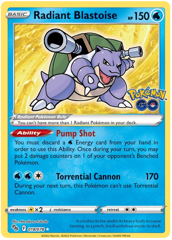 Radiant Blastoise 018/078 - Español-Kantocards