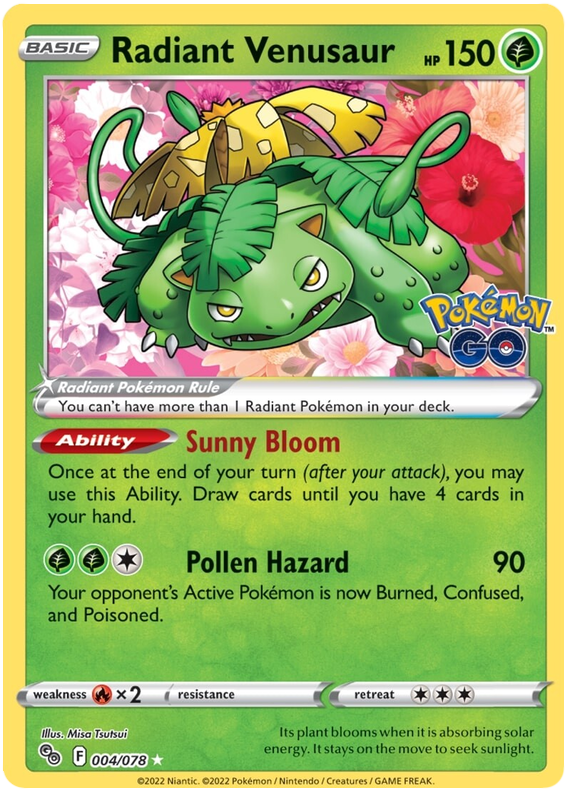 Radiant Venusaur 004/078-Kantocards