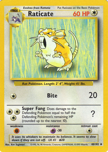 Raticate 40/102-Kantocards
