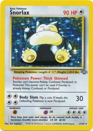 Snorlax 11/64 - Holo-Kantocards