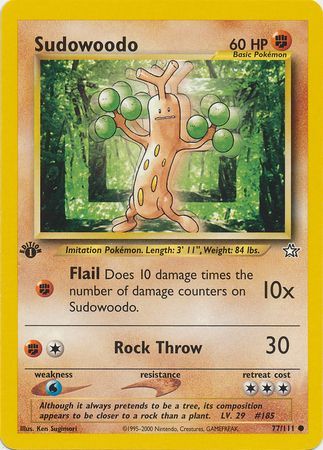 Sudowoodo 77/111 - 1st Edition-Kantocards
