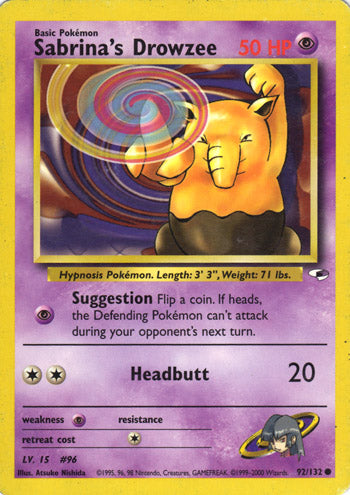 Sabrina's Drowzee 92/132-Kantocards