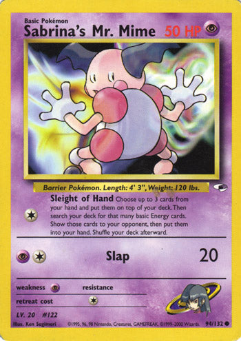 Sabrina's Mr. Mime 94/132-Kantocards