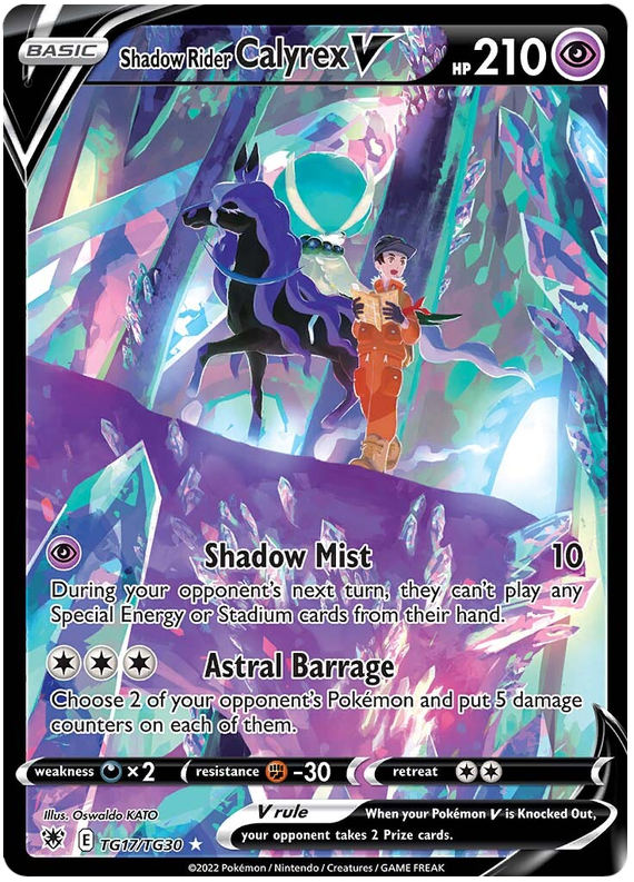Shadow Rider Calyrex V TG17/TG30-Kantocards