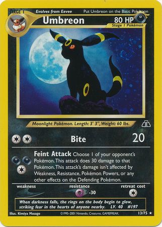 Umbreon 13/75-Kantocards