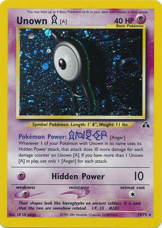 Unown (A) 14/75-Kantocards