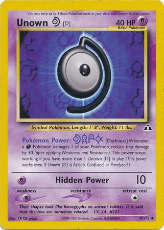 Unown (D) 47/75-Kantocards