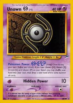 Unown (H) 28/105-Kantocards