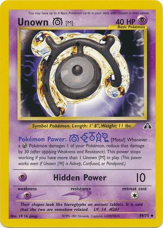 Unown (M) 49/75-Kantocards