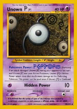 Unown (P) 58/105-Kantocards