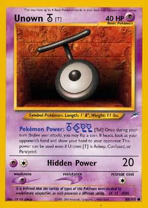 Unown (T) 88/105-Kantocards