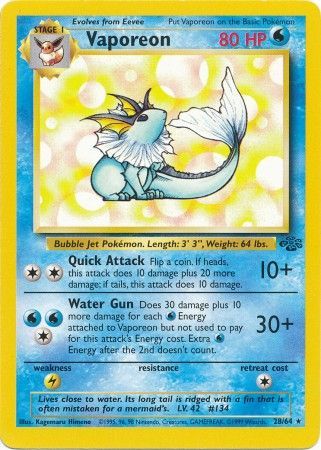 Vaporeon 28/64-Kantocards