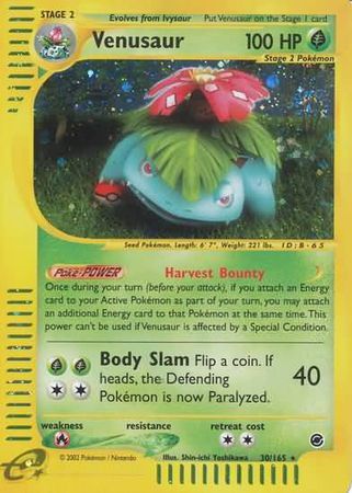 Venusaur 30/165 - Holo-Kantocards