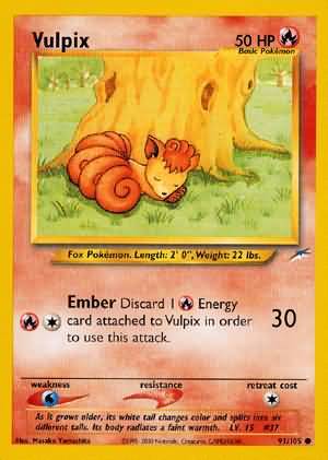 Vulpix 91/105-Kantocards