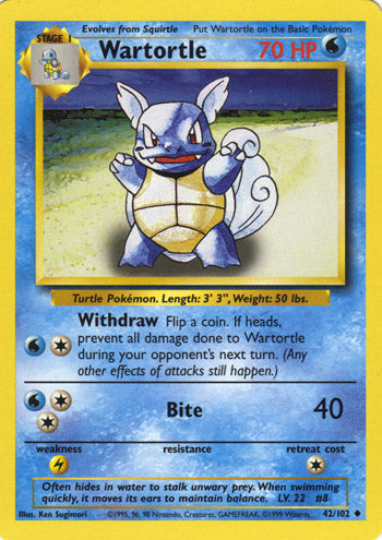 Wartortle 42/102-Kantocards