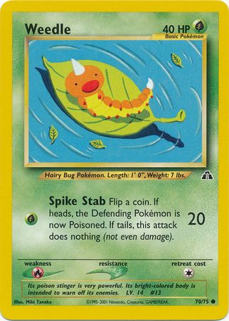 Weedle 70/75-Kantocards